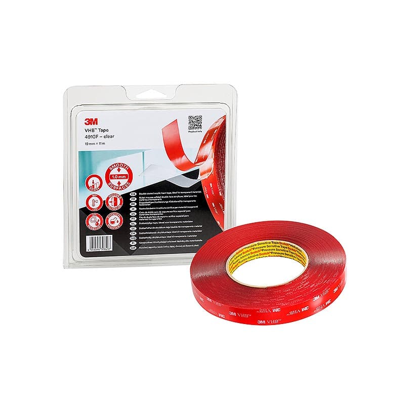 3M VHB Heavy Duty Transpare Double Sided Tape 4910 Clear 3/4'' Width x 15 Ft 
