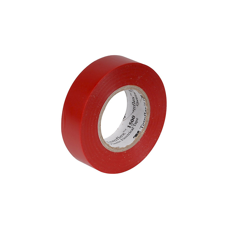 3M Temflex 155 ruban électrique isolant vinyle, rouge, 19 mm x 20 m, 0,13 mm